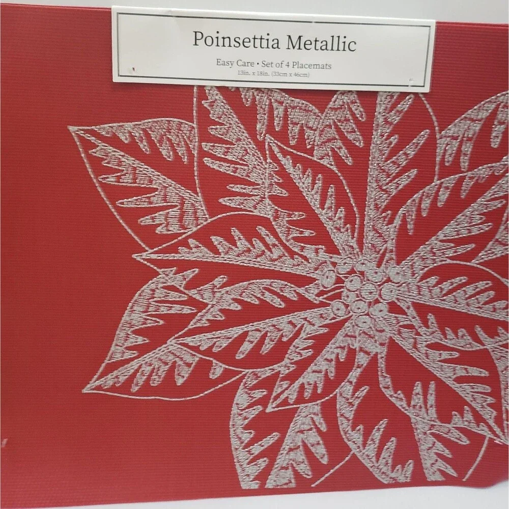 Set of 4 PVC In/Outdoor Polyvinyl Placemats(13